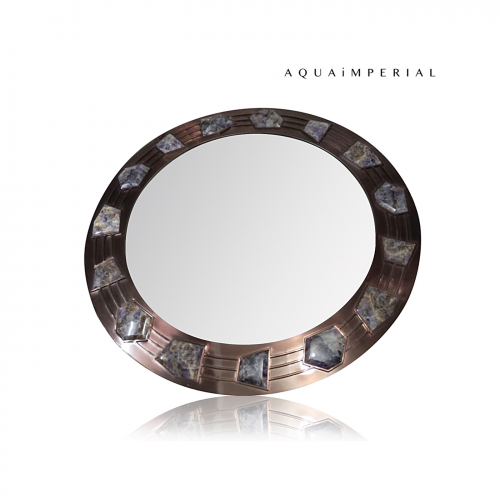Amethyst Wall Mirror With Bronze Finish