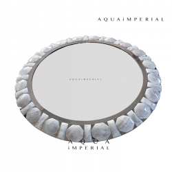 Rock Crystal Round Wall Mirror
