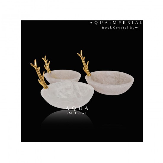 Golden Twig Design Rock Crystal Bowl Golden Twig Design Rock Crystal Bowl