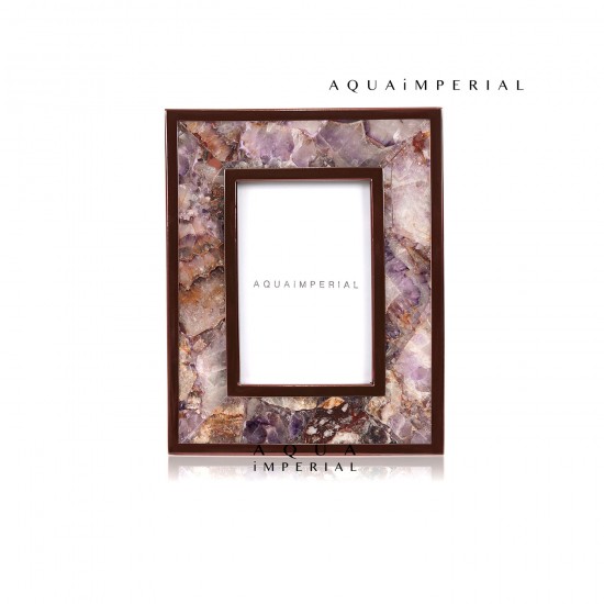 Amethyst Photo Frame with Bronze Amethyst Photo Frame with Bronze
