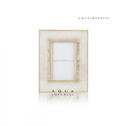 Classic Quartz Photo Frame With Brass Inlay
