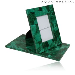 Malachite Photo Frame With Tray