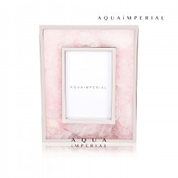 Rose Quartz Photo Frame with SS