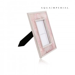 Rose Quartz Photo Frame with SS