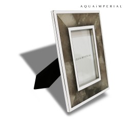 Smoky Quartz Photo Frame With SS