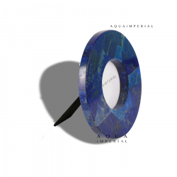 Round Lapis Lazuli Photo Frame