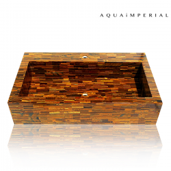 Tiger Eye Rectangular Wash Basin