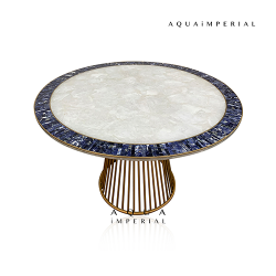 Classic Quartz With Brass And Sodalite Inlay
