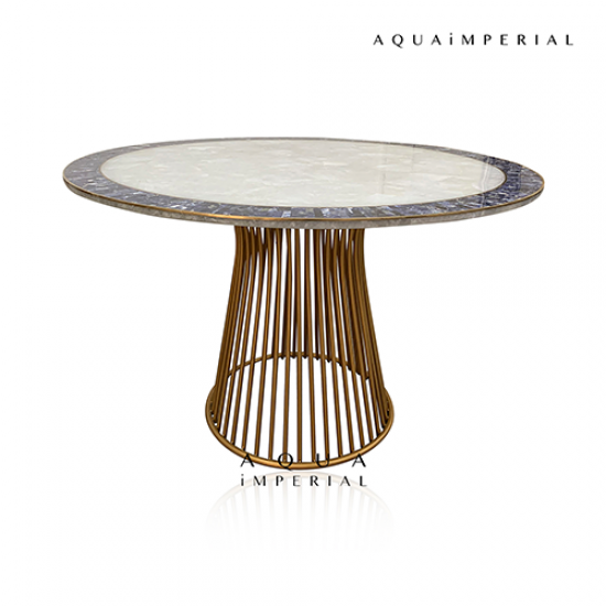 Classic Quartz With Brass And Sodalite Inlay Classic Quartz With Brass And Sodalite Inlay