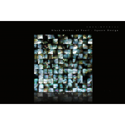 Black Mother of Pearl Square Design