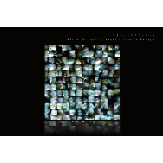Black Mother of Pearl Square Design Black Mother of Pearl Square Design